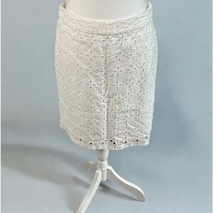 White eyelet skirt by Sunny Leigh, size 6